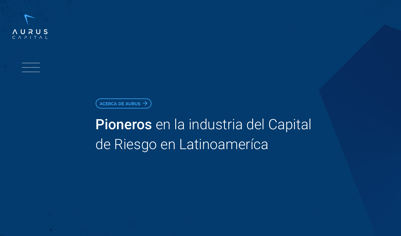 Portada del sitio web de Aurus Capital